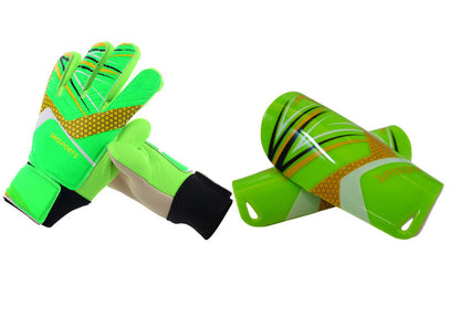 Football Protective Gear Set, Goalkeeper Gloves, Latex Wrist Guards, Goalkeeper Sports Shin Guards, Sock Covers, Professional Anti-Slip And Anti-Collision