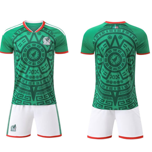 2026 World Cup Jersey Mexico Home National Team Football Uniform Children's Adult Team Uniform Jersey Size 14-3XL