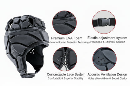 Rugby Helmet Goalkeeper Hat British Anti-collision Cap Pitcher Training Baseball Protective Gear Soft Football Goalkeeper Head Protector
