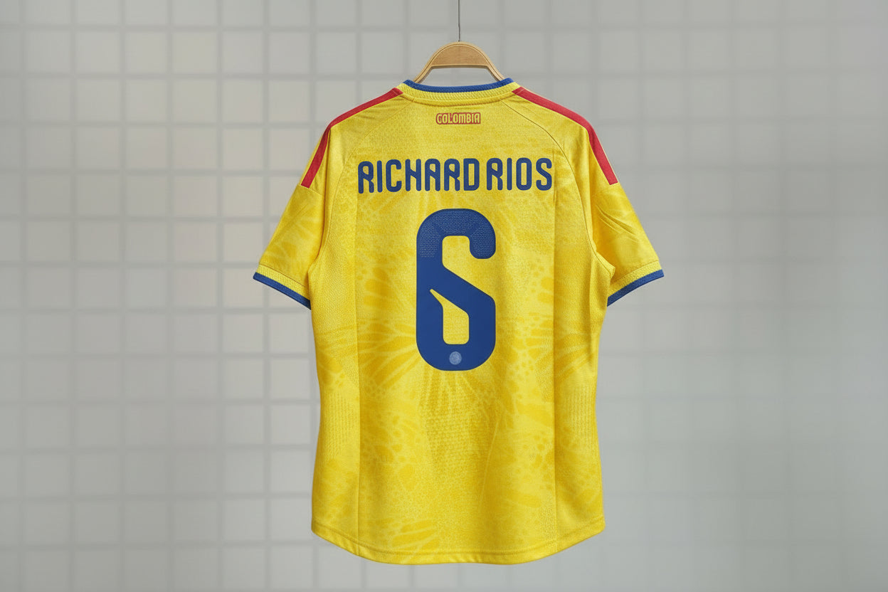 2026 World Cup Colombia/Suarez Diaz James Falcao Home Player Football Uniform
